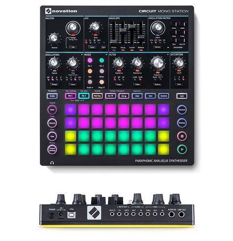 Novation's Circuit Mono Station is an analog synth and sequencer Launchpad Music, Edm Aesthetic, Novation Launchpad, Happy Synthesizer, Vintage Synthesizers, Video Synthesizer, Best Buy Store, Moog Synthesizer, Ableton Live