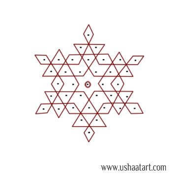 Kambi Kolam 113 Pattern Rangoli, Marghazhi Kolam, Margali Kolam, Dotted Rangoli, Kolam Dots, Simple Art Designs, Indian Rangoli Designs, Dot Kolam, Pattern Design Drawing