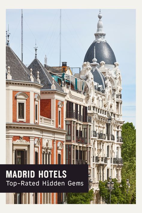 Experience Madrid in style with our handpicked list of top-rated accommodations. Whether you're drawn to the intimate atmosphere of a boutique hotel, the opulence of luxury establishments, the inventive environment of nomad-friendly spots, or the lively ambiance of fashionable hostels, Madrid has it all. Check out our post for the perfect place to match your travel preferences. #Madrid #AccommodationGuide #BoutiqueHotels #LuxuryHotels #NomadSanctuaries #FashionableHostels #TravelTips Madrid On A Budget, Living In Madrid Spain, Hotels In Madrid, Madrid Hidden Gems, Madrid Must See, Madrid Hotels, Madrid Travel, Cheap Hotels, Affordable Luxury