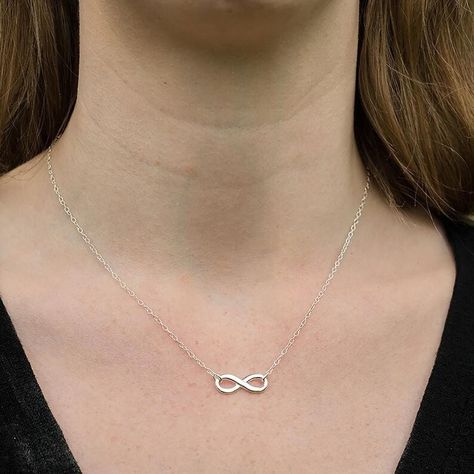 Dainty Infinity Necklace, Silver Infinity Pendant, Endless Sign Necklace, Friendship Necklace, Gift for Her, Bestfriend Gift, Love Necklace. Infinity pendant necklace available in Silver, Gold, and Rose Gold Perfect gift for her, a Gift for a women's birthday. LIMITED-TIME OFFER! BUY 2 GET 1 FOR FRE! 🤩 INFINITE POSSIBILITY AWAITS- This gorgeous necklace features the timeless appeal of a curving figure eight infinity sign. The elegant handmade symbolic necklace is suspended at the center of a dainty cable chain The necklace has a luxe and distinctively feminine touch. Give her a gift that is as special and unique as she is from the Claddagh Gold Collection! PERFECTLY GIFTABLE - This unique jewelry is our exclusive design, making this piece a sentimental present for wives, mothers, and gran Infinity Necklace Gold, Infinity Necklace Silver, Presents For Girlfriend, Necklace Friendship, Friendship Necklace, Sign Necklace, Infinity Pendant, Best Friend Necklaces, Symbol Necklace