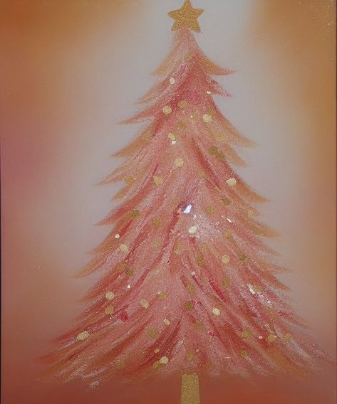 Neutral colored painting of a Christmas tree made with Stable Diffusion. Cute Christmas Tree Painting, Pink Christmas Tree Painting, Pink Christmas Painting, Blush Christmas Tree, Christmas Tree Artwork, Tree Painting Easy, Blush Christmas, Paint Room, Santa Paintings