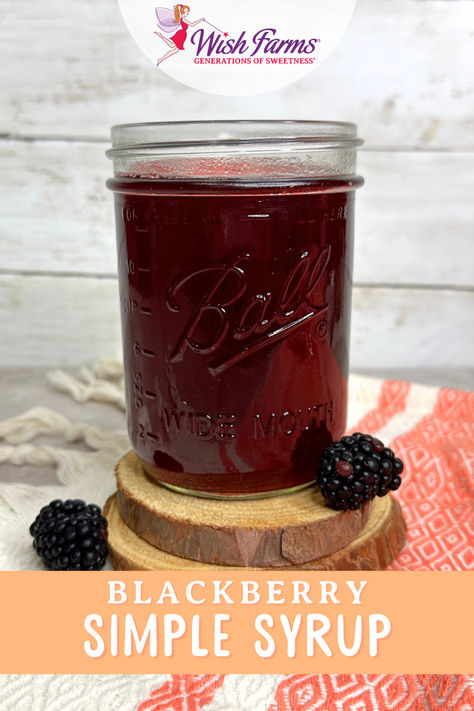 Step up your cocktail or coffee game with this easy blackberry simple syrup! With just 4 ingredients, this homemade syrup will take all your favorite drinks to the next level. Simple Syrup Recipe Cocktails, Raspberry Simple Syrup, Blackberry Simple Syrup, Simple Syrup Cocktails, Syrup Recipes, Blackberry Syrup, Rosemary Simple Syrup, Simple Syrup Recipes, Cocktail Syrups