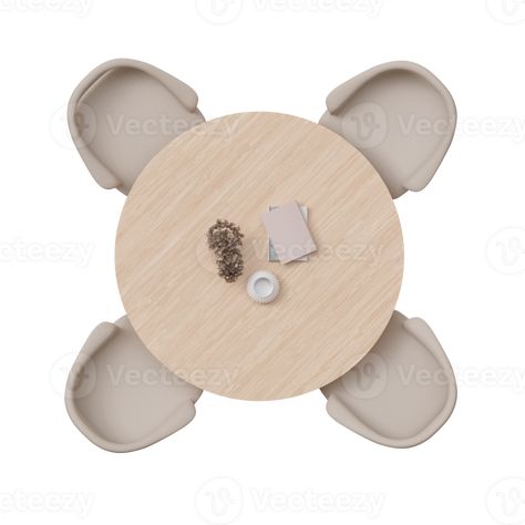 Table Png Top View, Dining Table Top View Png, Round Table Top View, Outdoor Furniture Top View, Dining Table Top View, Armchair Top View, Dining Table Plan, Dinner Table Chairs, Boho Dining Table