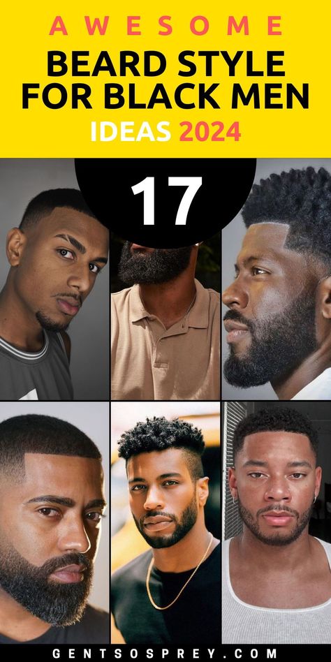 Step into the world of urban street fashion with 17 Beard Style Ideas for Black Men in 2024. Our guide showcases a curated collection of stylish beard ideas tailored to black men. Whether you have a bald head or prefer short hair, we've compiled a range of fashionable beard styles to suit your unique look. Explore modern trends and classic options, and elevate your grooming game this year. Dive into the world of black men's beard style ideas. Beard And Mustache Styles For Black Men, Men Beard Style Ideas Short, Black Beard Styles For Men, Gotee Styles Mens Black, Black Beards Styles Men, Men Facial Hair Styles Short, Different Beard Styles For Men, Black Men Mustache Styles, Black Men Beard Style Ideas