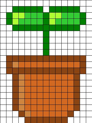 Plant Pearler Beads, Plant Perler Bead Patterns, Perler Bead Plants, Plant Perler Beads, Pixel Art Plants, Alt Crafts, Bead Templates, Kandi Cuffs, Pearl Beads Pattern