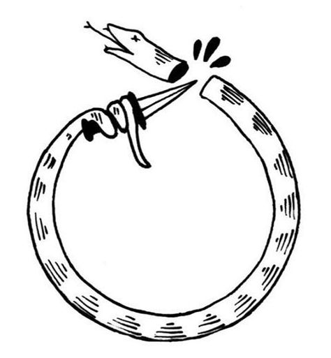 Ouroboros Tattoo, Learned Helplessness, Doodle Tattoo, Unique Symbols, Tattoo Designs For Men, Wise People, Classic Tattoo, Stick And Poke, Black Ink Tattoos