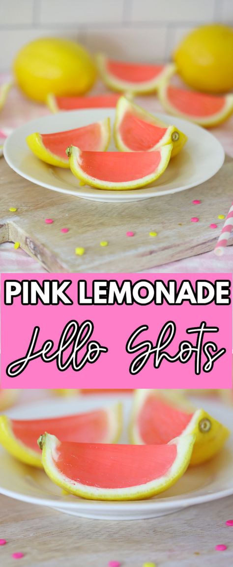 Pink Lemonade Jello Shots Recipe, Pink Lemonade Jello Shots, Party Drinks Nonalcoholic, Pink Party Drinks, Pregame Drinks, Summer Jello Shots, Fall Drinks Alcohol, Lemonade Jello Shots, Jello Shots Recipe