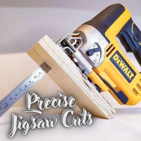 349K views · 2K reactions | Cuts with a jigsaw like you've never seen before! #WoodworkingTips | I'm going to show you a super practical and accurate template for making straight cuts with a jigsaw. You'll only need some scraps and some screws for... | By WillWood Diy & Woodworking | Facebook Jigsaw Tips And Tricks, Jigsaw Machine, Jigsaw Projects, Woodworking Jigsaw, Diy Table Saw, Jigsaw Blades, Table Saw, Diy Table, Woodworking Tips