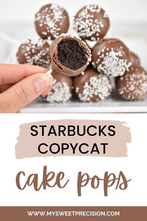 Box Mix Cake Pops, Starbucks Chocolate Cake Pops, Starbucks Chocolate Cake Pops Recipe, Cake Pop Recipe With Box Cake, Brownie Cake Pops Recipe, Starbucks Cake Pops Recipe Copycat, Better Than Starbucks Cake Pops, Mocha Cake Pops, Cake Pops Recipe Chocolate