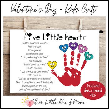 Back To School Poem, Handprint Poem, Printable Diy Crafts, Spring Poem, Poems About School, Valentines Day Poems, February Valentines, School Activity, Kid Craft