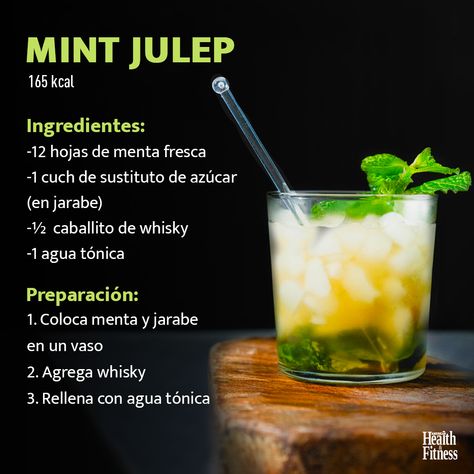 Cocktail Recipes Easy, Juice Drinks, Alcohol Drink Recipes, Frozen Drinks, Drinks Alcohol Recipes, Alcohol Recipes, Mint Julep, Bar Drinks, Desert Recipes