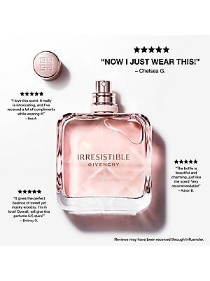 WHAT IT IS.Givenchy presents Irresistible Eau de Parfum, the floral-woody fragrance that balances notes of luscious rose with radiant blond wood. An irresistible perfume for women, sparkling pear and ambrette adds a subtle hint of vibrancy. Made in France.With a floral heart and a touch of musk at the base, this effervescent scent symbolizes a carefree woman with a strong magnetic charm. She captivates all of those around her. The bottle, a luminous prismatic structure, features a textured pink Irresistible Perfume, Givenchy Fragrance, Givenchy Irresistible, Perfume Ads, Givenchy Perfume, Womens Perfume, Perfume Collection Fragrance, Holiday Gift Sets, Woody Fragrance