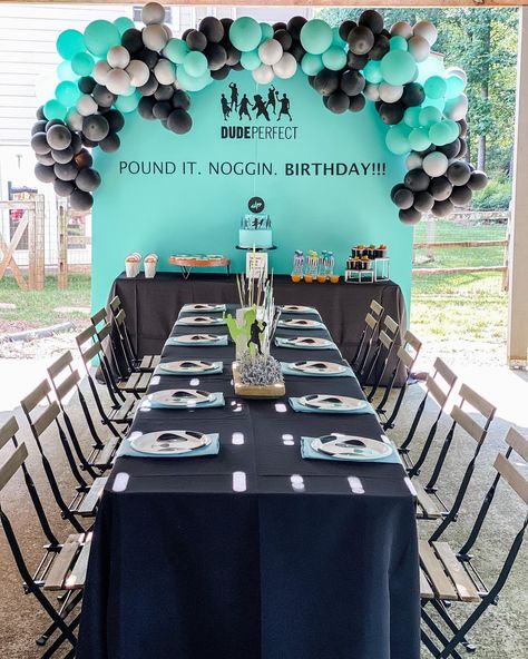 Dude Perfect Birthday Party Decorations, Dude Perfect Birthday Party Ideas, Dude Perfect Party Favors, Dude Perfect Birthday Party Games, 7th Birthday Party For Girls Themes, Dude Perfect Birthday Party, 7th Birthday Party For Girls, Rubble Birthday, Centerpiece Tutorial