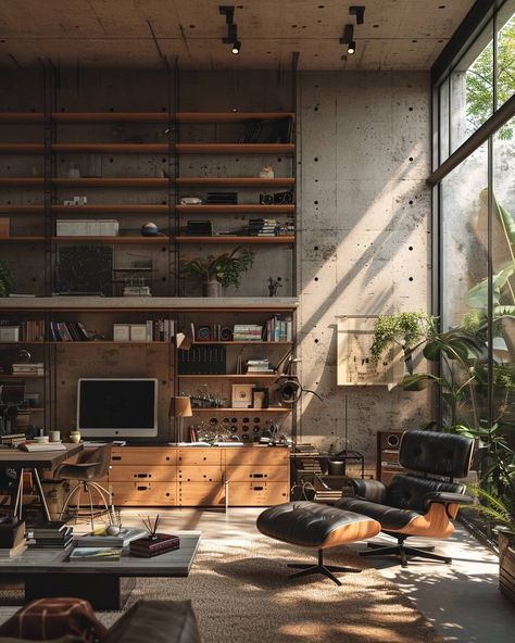 Japanese Industrial Interior, Japanese Industrial, Avatar Images, Garden Photography, Simple Living, Beautiful Homes, House Exterior, Home And Garden, House Design