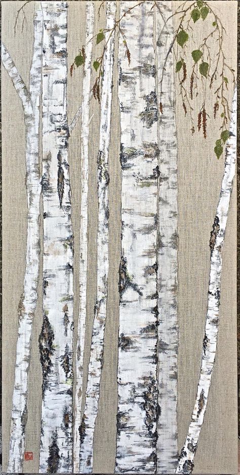 Birch Tree Illustration, Birch Tree Drawing, Birch Trees Art, Tree Pencil Sketch, 자작나무 그림, Birch Trees Painting, Birches Painting, Gustav Klimt Art, White Birch Trees