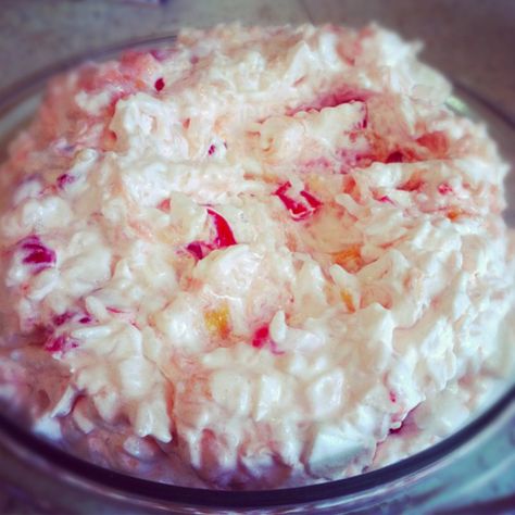 Glorified rice with cherries and apples. Glorified Rice Recipes Crushed Pineapple, Cherry Rice, Glorified Rice Old Fashioned, Glorified Rice Recipes Cool Whip, Heavenly Rice Recipe, Glorified Rice Recipes, Glorified Rice, White Rice Dishes, Pineapple Rice