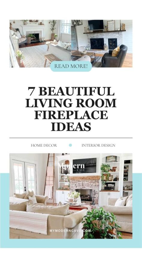 Cozy up your living room with these 7 fireplace ideas. From traditional to modern, there's a fireplace style for everyone. #fireplace #livingroom #cozy Dual Sided Fireplace Living Room, Fireplace Not Centered In Living Room, Fireplace Furniture Layout, Front Living Room Ideas, Gas Fireplace Ideas Living Rooms, Welcoming Living Room, Traditional Layout, Fireplaces Layout, Lounge Room Styling