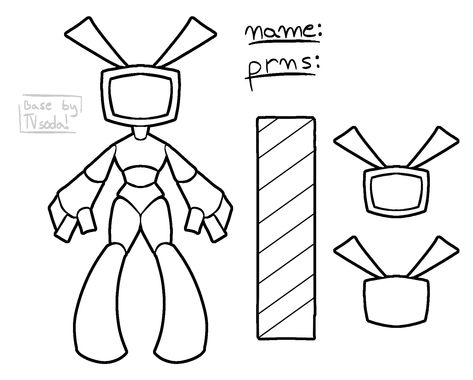 U can use this for trades, gifts and OC refrences!! no commission stuff tho! ^_^ Tv Head Base Drawing, Tv Head Oc Base, Tv Head Oc, Tv Heads, Drawing Bases, Head Base, Base Drawing, Tv Head, Body Base