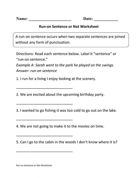 Run On Sentences Worksheets, Sentence Worksheet, Sentences Worksheet, Run On, Great Red Spot, Classroom Preparation, Reading Pictures, Run On Sentences, Lab Activities