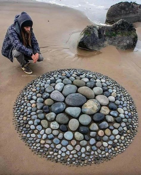 Sketch Nature, Jon Foreman, Stone Beach, Nature Mandala, Journal Nature, Pebble Garden, Ephemeral Art, Mosaic Rocks, Mystical Animals