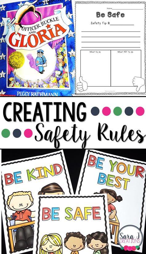 Officer Buckle and Gloria makes talking about being safe at school more fun. Free safety tip printable for your students to use included. Officer Buckle And Gloria, Teaching Safety, Summer Safety, School Safety, Elementary School Classroom, Classroom Routines, Safety Rules, Classroom Freebies, Kindergarten Ideas