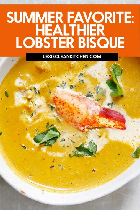 Lobster Stew, Lobster Bisque Recipe, Kitchen Website, Bisque Recipe, Delicious Seafood Recipes, Tasty Meals, Lobster Bisque, Nutritious Recipes, Dinner Meal