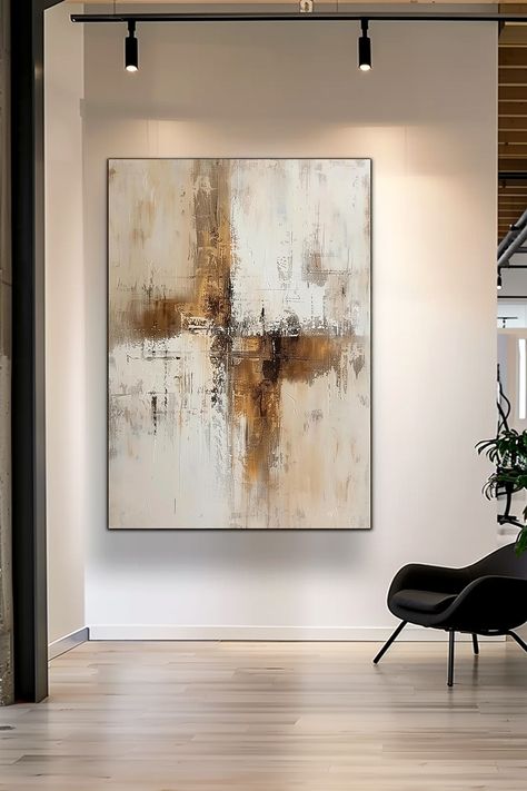 Original handmade neutral abstract painting with textured beige, brown, and gold tones on canvas, customizable sizes available Neutral Decor, Abstract Canvas Art, Gold Paint, Contemporary Decor, Abstract Canvas, Abstract Painting, Abstract Art, Canvas Painting, Canvas Art