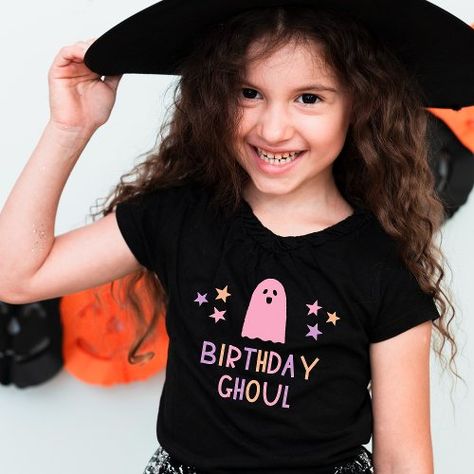 $21.80 | Cute Birthday Ghoul Pastel Ghost Halloween #halloween, cute, girls, pastel, birthday ghoul shirt, ghost, halloween birthday shirts, girls halloween birthday, cute birthday ghoul, simple Pastel Ghost, Halloween Toddler, Fun Typography, Pastel Birthday, Birthday Cute, Birthday Party Design, Stars Design, Ready For Halloween, Ghost Design