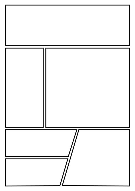 Manga Blank Page, Blank Comic Book Pages Templates, Comic Strip Art Ideas, Comic Page Template, Manga Template Layout, Comic Book Layout Templates, Manga Panels Template, Manga Panel Template, Blank Manga Panels