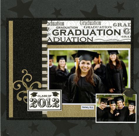 École Scrapbooking Graduation, Graduation Layout, Senior Year Scrapbook, School Layouts, Scrapbook School, Graduation Album, School Scrapbook Layouts, Graduation Scrapbook, School Scrapbook