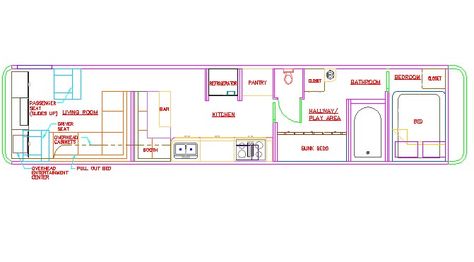 Image result for bus conversion floor plans Bus Floor Plans, Bus Rv Conversion, Camper Flooring, School Bus Tiny House, School Bus Camper, School Bus House, Converted School Bus, Bus Design, Converted Bus