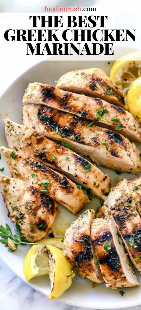 Best Greek Chicken Marinade, Best Greek Chicken, Greek Recipes Easy, Greek Dinner, Greek Chicken Marinade, Easy Chicken Marinade, Greek Recipes Authentic, Greek Dinners, Greek Chicken Recipes