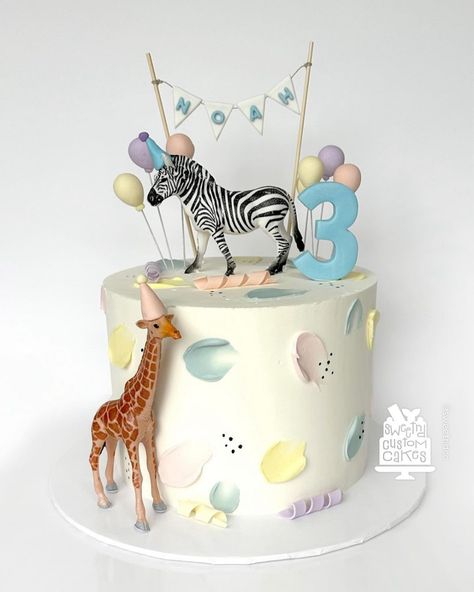 Amanda Jones | A cute zoo animal cake for a 3rd birthday #customcakes #calgarycustomcakes #calgarycakes #yyccakes #yyccustomcakes #sweetnd #zoocake... | Instagram Zoo Animal Cake, Zoo Animal Cakes, Zoo Cake, Amanda Jones, Zebra Cake, Animal Cake, Zoo Animal, Zoo Animals, Custom Cakes