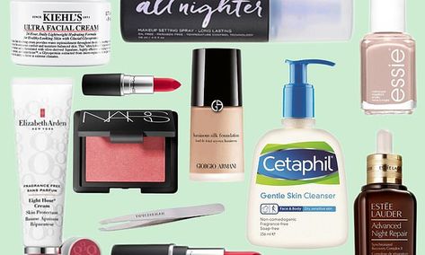 Top 10 cult classic beauty and make-up products that work | Daily Mail Online Ulta Beauty Products, Ballet Slippers Nail Polish, Blue Red Lipstick, Gloss Eyeshadow, Xmas Wishlist, Classic Makeup, Gentle Skin Cleanser, Work Makeup, Glamorous Makeup