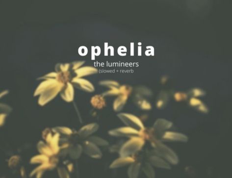 Ophelia Song, Shakespeare Hamlet, The Lumineers, 17 Agustus, I Love Music, Literally Me, Daffodils, Songs, Music