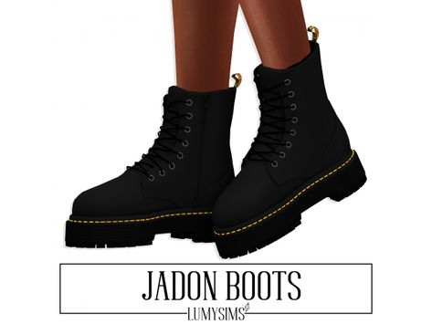 Jadon boots (F) - The Sims 4 Download - SimsFinds.com Sims 4 Cc Maxis Match Doc Martens, Sims 4 Dr Martens, Dr Martens Sims 4 Cc, Sims 4 Cc Boots Maxis Match, Sims 4 Combat Boots, Sims 4 Cc Shoes Doc Martens, Sims 4 Cc Combat Boots, Boots Cc Sims 4, Sims 4 Cc Shoes Boots