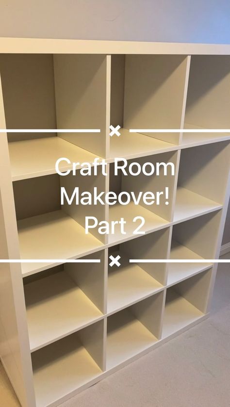 Craft Kallax Storage, Cube Storage Unit Makeover, Cube Shelf Craft Storage, Craft Room Cube Storage Ideas, Cube Storage Craft Room, Ikea Cubes Ideas, Ikea Kallax Craft Room, Scrapbook Room Designs, Kallax Craft Storage