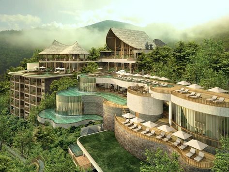 These 7 Dazzling Bali Hotels Are The Epitome Of Tropical Paradise Kayon Jungle Resort, Jungle Hotel, Jungle Pool, Asia Vacation, Jungle Resort, Resort Architecture, Bali Hotels, Resort Design, Tropical Resort