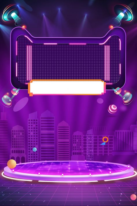 Purple Background Design, Poster Game, Plan Image, Background Search, Stage Background, Music Festival Poster, New Retro Wave, Font Illustration, Wallpaper Photos