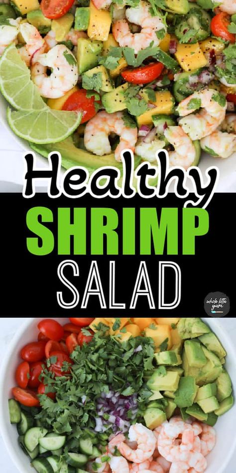 When you're looking for frozen shrimp recipes, you'll love this healthy avocado shrimp salad that you eat cold. You can add lettuce or eat it as is. it's the best! Whole Lotta Yum, Frozen Shrimp Recipes, Shrimp Salad Recipe, Ketosis Diet Recipes, Avocado Shrimp, Mexican Shrimp, Cooked Shrimp, Shrimp Salad Recipes, Shrimp Ceviche