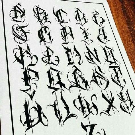 Dark Lettering Tattoo Fonts, Lettering Fonts Tattoo, Dark Lettering Tattoo, Calligraphy Tattoo Fonts, Dark Lettering, Tattoo Lettering Alphabet, Fonts Tattoo, Gothic Alphabet, Tattoo Fonts Alphabet