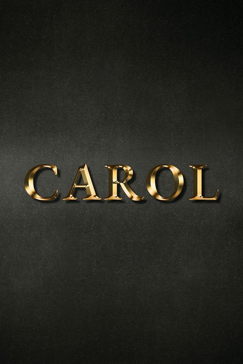 Carol typography in gold effect design element  | free image by rawpixel.com / HwangMangjoo Carol Name Wallpaper, Golden Typography, Carol Wallpaper, Golden Illustration, Campaign Design, Illustration Woman, Free Illustration Images, Gold Effect, Screen Wallpapers