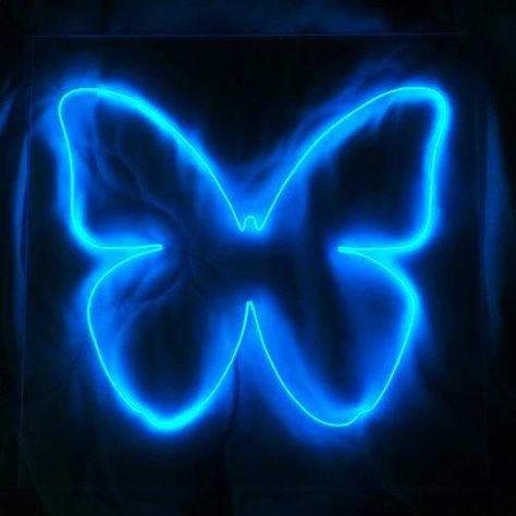 Neon Wallpaper Blue, Blue Neon Butterfly, Neon Butterfly, Neon Light Wallpaper, Photo Bleu, Black And Blue Wallpaper, Blue Neon Lights, Blue Aesthetic Dark, Light Wallpaper