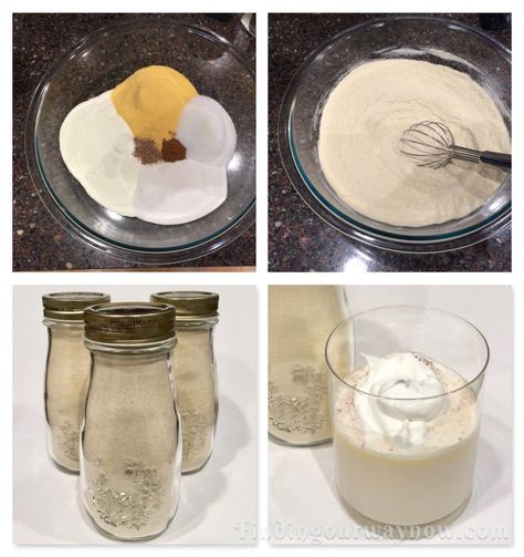 Eggnog Mix Recipe, Eggnog Drinks, Hot Cocoa Mix Recipe, Homemade Dry Mixes, Jar Meals, Homemade Coffee Creamer, Hot Chocolate Spoons, Homemade Eggnog, Spice Mix Recipes