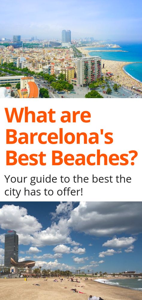 One of the best things about Barcelona is that it's located on the sea and visitors have access to some pretty awesome beaches. If you want to soak in some Spanish sun here is your guide to the best beaches in Barcelona Spain! #beaches #spain #barcelona #travel #europe #europeantravel Barcelona Spain Beaches Summer, Beaches In Barcelona Spain, Beach In Barcelona, Beaches In Barcelona, Spain Beaches, Barcelona 2023, Best Beaches In Europe, Spain Beach, Best Island Vacation