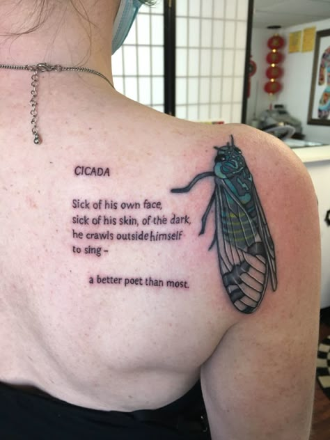 Ghost Cicada Tattoo, Cicada Back Tattoo, Cicada Tattoo Meaning, Cicada Meaning, Cicada Quotes, Crywank Tattoo, Cicada Wing Tattoo, Tattoos That Age Well, Cicada Shell Tattoo