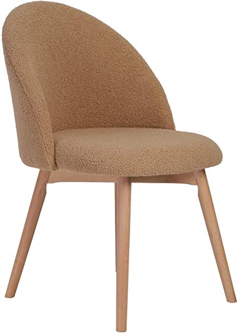 Wooden Chair For Bedroom, Fluffy Chair, Home Vanity, Wooden Office Chair, Upholstered Desk Chair, Bedroom Brown, Upholstered Office Chair, Plush Chair, Beige Chair