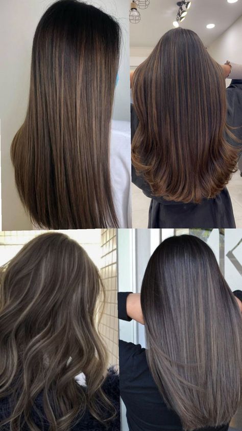 Darkbrown hair whit Highlights Hair With Highlights, Hair Highlights, Highlights, Hair