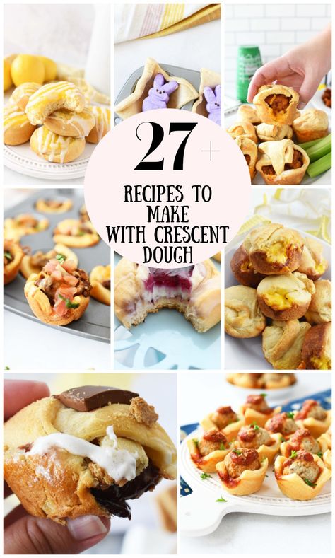 If you're wondering what to do with Crescent Roll Dough? You've come to the right place. Find snacks, meals, & desserts all made with crescent dough. Pillsbury Dough Sheet Recipes Breakfast, Ways To Use Crescent Rolls, Sheet Dough Recipes, Dough Sheet Recipes Pillsbury, Pillsbury Dough Sheet Recipes, Pillsbury Crescent Dough Sheet Recipes, Crescent Roll Sheet Recipes, Dough Sheet Recipes, Crescent Rollups