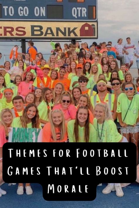 51 Themes for Football Games That'll Boost Team Morale - momma teen Home Football Game Themes, High School Game Themes, Football Team Spirit Ideas Fun, Hollywood Theme Football Game, Fun Football Themes High School, Football Theme Ideas High School, School Spirit Football Games, Football Homecoming Themes, Fun Football Game Themes